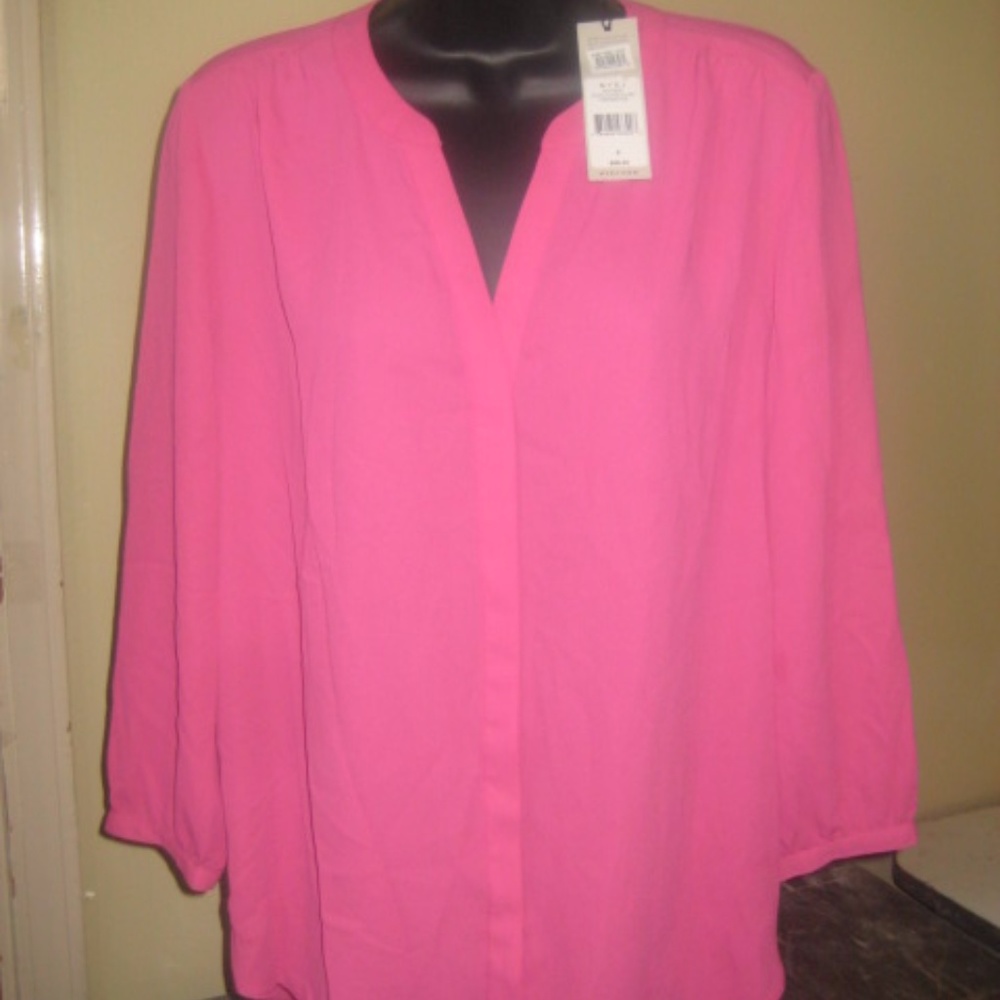 NYDJ pink mid sleeved buttonshirt